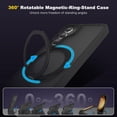 thumbnail image 3 of for Samsung Galaxy S24 Case with 360°Rotatable Magnetic Ring Stand, Compatible with Mag-Safe [Military Grade Drop Protection] Translucent Slim Phone Case for Samsung Galaxy S24,6.2",Black, 3 of 7