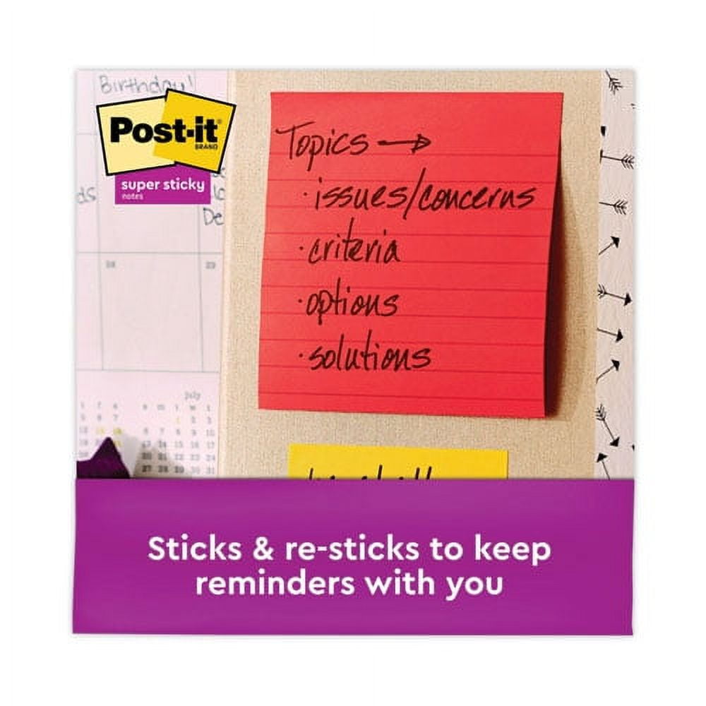 Pads in Playful Primary Collection Colors, Note Ruled, 4" x 4", 90 Sheets/Pad, 6 Pads/Pack | Bundle of 2 Packs