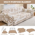 thumbnail image 6 of Sanmadrola Boho Sofa Cover Chenille Couch Covers Blanket Furniture Protector for Sectional Sofa, Anti Slip Couch Covers for 2 Cushion Couch, Washable Slipcover for Dog (Khaki, 71"x118"), 6 of 9