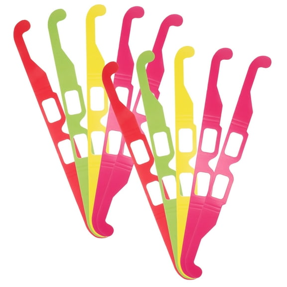 PBPBOX 20Pcs Lightweight Diffraction Spectacle Glasses for Outdoor Rave Parties