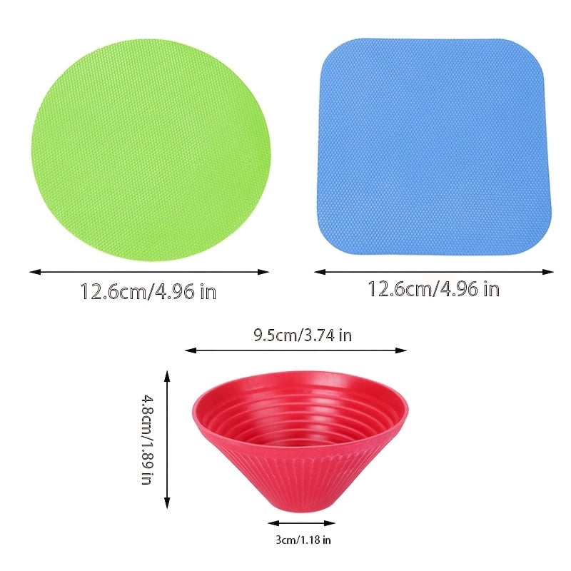 3PCS Multi functional rubber bottle opening mat, kitchen small tool to assist in opening cans, circular anti slip can opener
