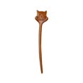 thumbnail image 1 of Elegant Antique Style Chinese Cat Face Pattern Hairpin Golden Wire Inlaid Hair Stick Exquisite Traditional Asian Accessory For Women, 1 of 6
