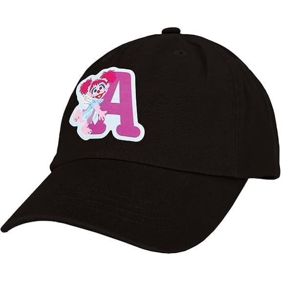 Sesame Street Elmo & Abby Kids Toddler Cap with Initial, Toddler Boys Hat, Youth Girl Baseball Cap, Cute Toddler Baseball Cap