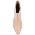 thumbnail image 4 of Journee Signature Womens Genuine Leather Hydra Almond Toe Stacked Ankle Booties, 4 of 8