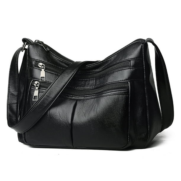 Bolso de hombro de gran capacidad para mujer elegante de cuero PU para madre viaje diario multibolsillo bolso de compras