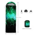 thumbnail image 3 of Geometry Hexagonal 3-Season Waterproof Lightweight Sleeping Bag for 1 Person – Comfort Rated 0 ° C to 25 ° C, Rectangular Shape, Polyester Shell and Lining, Includes Compression Sack, 3 of 8