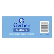 Gerber Baby Food, Teething Wafers, Strawberry Apple Spinach, 1.7 oz, 12 ct