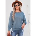 thumbnail image 1 of Women's Round Neck Contrast Stitch Sweater, 1 of 4