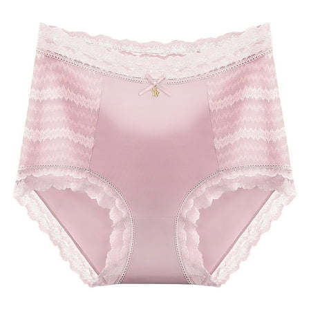

adviicd Panties for Women Pack Lace Women s Disposable Underwear for Travel-Hospital Stays- 102% Cotton Panties White Pink Large