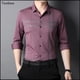 thumbnail image 5 of Camisa de moda 2021 para hombre, de manga larga, para primavera y otoño, camisa fina, ropa de negocios, camisa de caballero a rayas, ropa de estilo inglés para hombre, 5 of 5