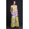 thumbnail image 3 of Bimba Tie-Dye Printed Front Slit Sleeveless Summer Spring Long Women BeachÂ&nbsp;Dress-XX-Large, 3 of 5