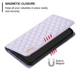 thumbnail image 4 of KAIYANG BINFEN COLOR BF Style-16 - Funda de piel con ranuras para tarjetas y diseño de rombos para Samsung Galaxy S25 Ultra, color verde, morado y multicolor, 4 of 5