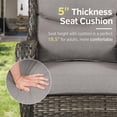 thumbnail image 3 of PARKWELL 3-Piece Patio Wicker Chairs Swivel Rocker Set,Outdoor High Back Swivel Glider Rocking Lounge Chairs with Side Table for Patio Deck Garden,Gray/Gray, 3 of 8