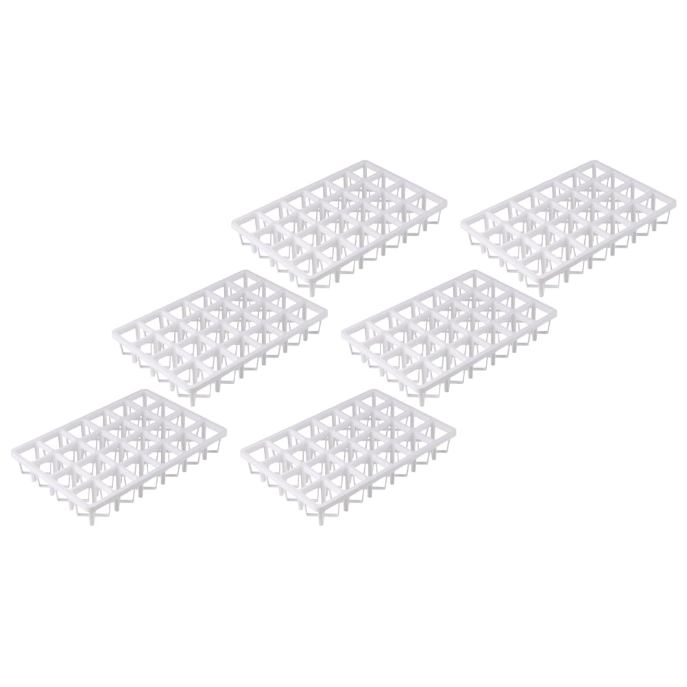 RENACLIPY 6-Pack White Plastic Nursery Pot Trays with Round Design for Indoor Gardening, Seed Starting and Plant Propagation