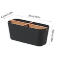 thumbnail image 2 of Organizador de portalápices de escritorio | Caja de almacenamiento de plástico con 4 compartimentos | Blanco | Brocha de maquillaje de escritorio Caddy | Organizador de suministros de oficina |, 2 of 5