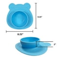 thumbnail image 7 of Wrapables® Silicone Placemat + Suction Food Bowl for Baby, Blue Bear, 7 of 7