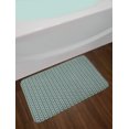 thumbnail image 2 of Abstract Bath Mat, Repeating Vintage Influenced Motifs, Plush Bathroom Decor Mat with Non Slip Backing, 29.5" X 17.5", Petrol Blue Beige, by Ambesonne, 2 of 2