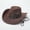 #-【Coffee | 1× Hat】, variant on Western Cowboy Hat Big Brimmed Hat Tibetan Top Hat Belt Accessories Classic Style Unisex Hat Sun Protection Wide Brim Adjustable, Black, JKODE