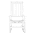 thumbnail image 2 of Tcbosik Outdoor Rocking Chair, Wooden Rocker Chair with High Back for Garden, Lawn, Patio, Porch, White, 2 of 10