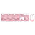 thumbnail image 1 of SUTENGDA Clavier et Souris Sans Fil Combo Rétro Touches Rondes Ultra Fines Silencieuses 2.4GHz pour Ordinateur Portable, 1 of 5
