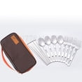 thumbnail image 5 of Portable Stainless Steel Tableware 4-piece Set Outdoor Camping Picnic Barbecue Supplies Fork Spoon Chopstick Storage Box (Orange), 5 of 7