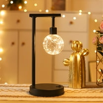 Yannianjz under $5 LED Table Lamp, LED Wrought Iron Night Light, Small Table Lamp Bedroom Decor, Romantic Ambient Lighting, Battery Operated Desk Lamp, Modern Home Decoration