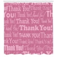 thumbnail image 3 of Ambesonne Thank You Shower Curtain, Thankful Message Pink, 69"Wx84"L, Pale Fuchsia Pale Pink, 3 of 3