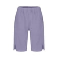 thumbnail image 4 of Coerni Kids Cotton Linen Shorts Teen Girls Baggy Sweatpants Trousers Knee Length Beach Drawstring 𝐂apri Comfy Cropped 𝐓racksuit, 4 of 4