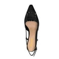 thumbnail image 3 of XYD Women Elegant Pointy Closed Toe Rhinestone Buckle Slingback Low Heels Slip On Ankle Strap Pumps Party Shoes Size 7 Black, 3 of 4
