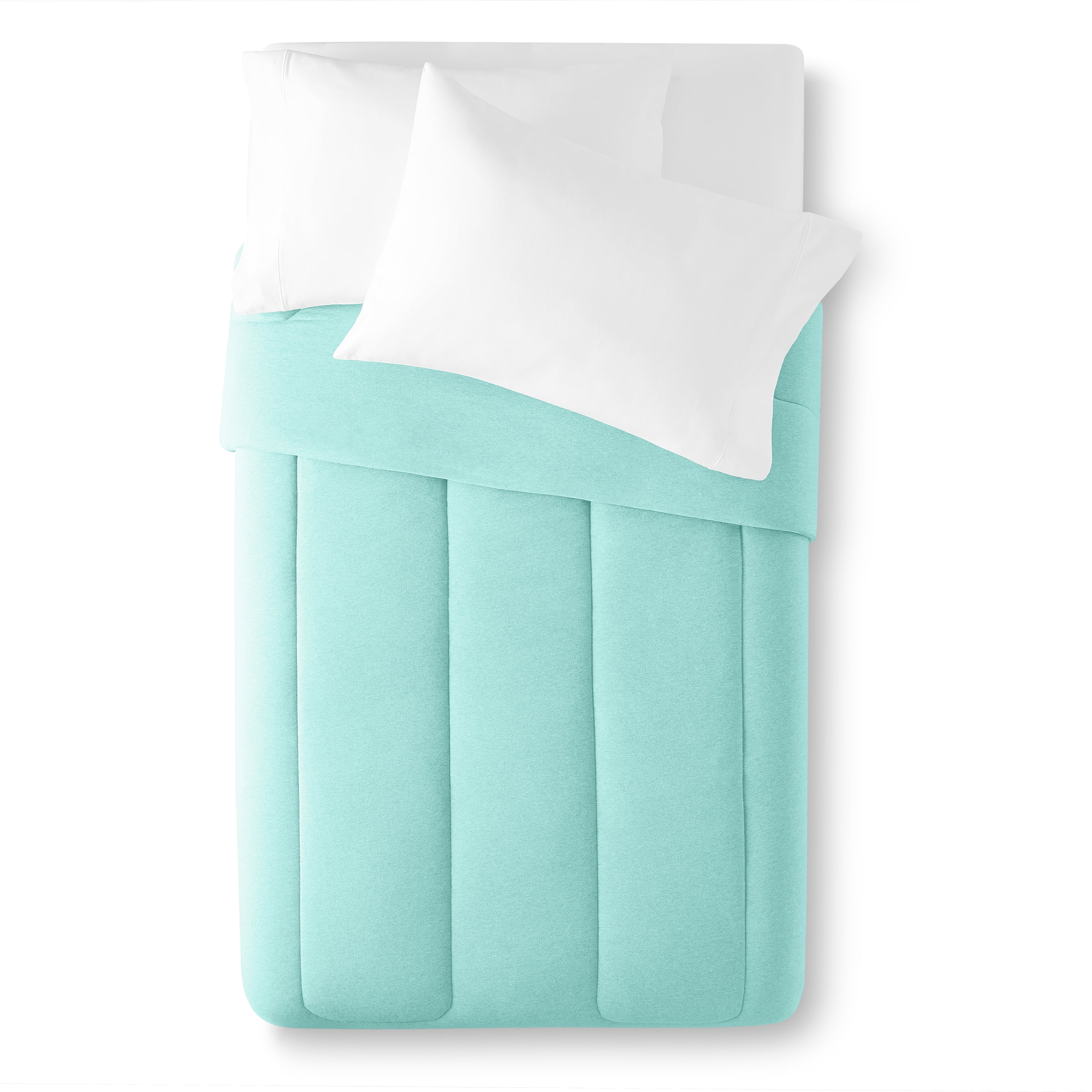 Jersey Knit 3 Piece Twin Size Sheets Set (Turquoise) - ITEM #JKC-T-TWN