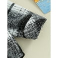 thumbnail image 5 of Baby Boys Outfit, Long Sleeve Hooded Plaid Jacket with Patchwork Pants Infant Clothes, 5 of 8