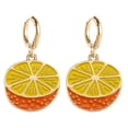 thumbnail image 2 of QIQUWOHUL Fruit Earrings Lemon Strawberry Cute Fruit Wind Alloy Oil Dropping Earrings Jewelry, 2 of 4