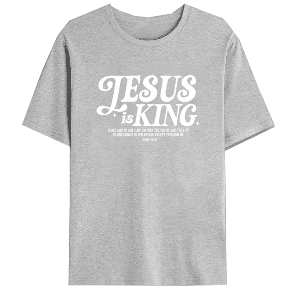 Jesus is KING T-Shirt, John 14:6 Verse, Inspirational Christian Apparel, S-4XL