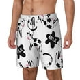 thumbnail image 1 of Balery Cute Cow and Milk Stains Bañador para hombre, shorts de playa de secado rápido con entrepierna y forro de compresión-Small, 1 of 6