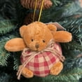 thumbnail image 4 of Cozy Christmas Bear Ornament – Vintage Plaid Hanging Decoration for Tree, Garland, or Holiday Home Décor, Christmas Decorations, 4 of 5
