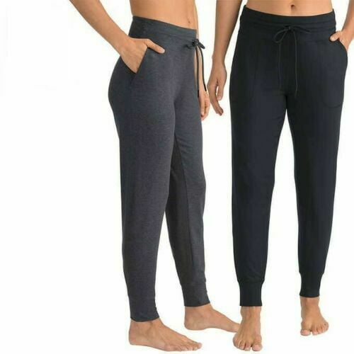 Lole Womens 2 Pack Lounge Pant , Black/Dark Grey, Small