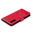 thumbnail image 3 of Funda de piel con estampado de flores de encaje para Xiaomi Mi CC9, color rojo, 3 of 4