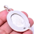 thumbnail image 2 of Natural White Howlite - United States 925 Sterling Silver Pendant 1.95" P47, 2 of 2