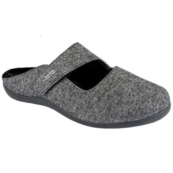 Revitalign RV4200408 Womens Oceanside Comfort Slipper, Black - Size 8