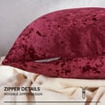 thumbnail image 7 of Deconovo Pack of 2 Crushed Velvet Pillow Covers Christmas Decorations Wine Red Throw Cushion Covers for Car 26 x 26 inch, 7 of 7