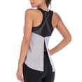 thumbnail image 2 of Womens Workout Tie Shirt Yoga Cropped Flowy Racerback Tank Tops Exercise Casual Summer Sports Loose Lounge Running Tops, 2 of 6