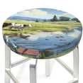 thumbnail image 3 of Susaid Pasture Cow Print Elastic Bar Stool Cover Personalized Washable Stool Cover for Barbershop Home Bar Kitchen-12 inch, 3 of 7