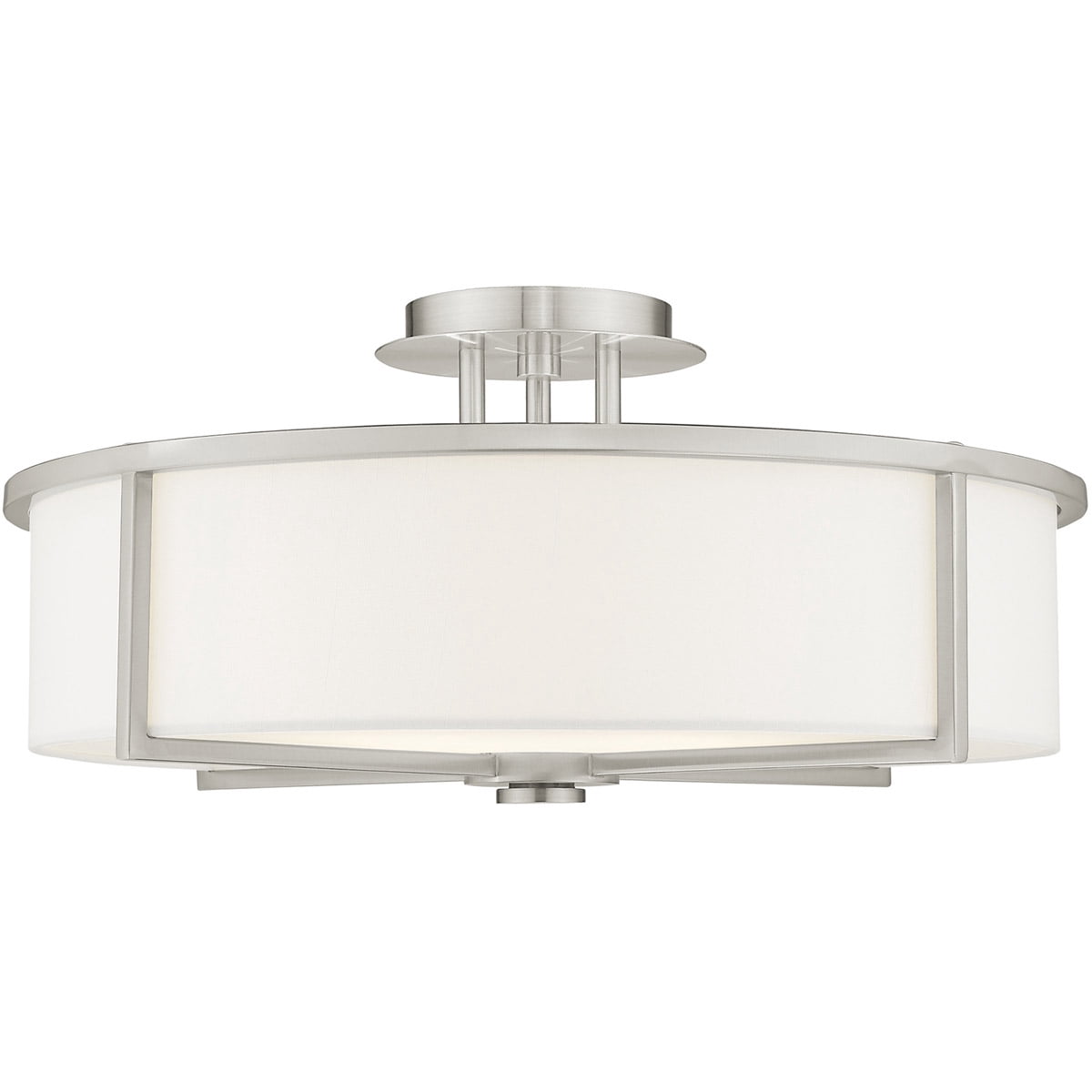 4 Light Brushed Nickel Ceiling Light fixture with Steel base material