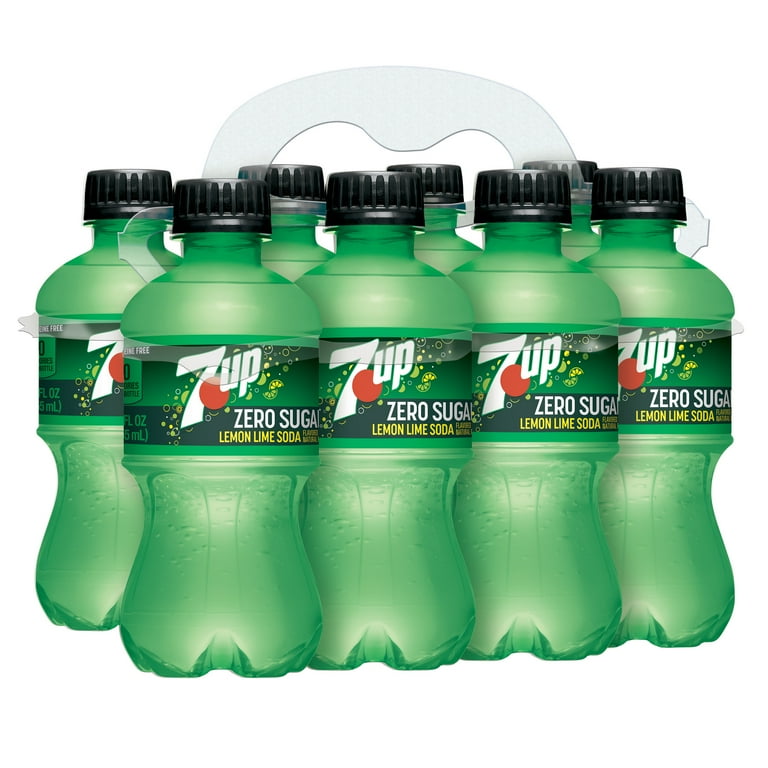 セブンアップ 7UP Zero Sugar Lemon Lime Caffeine-Free Soda Bottles, 6 pk / 16.9