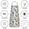 thumbnail image 6 of Yiaed Winter Forest Animals Print Kitchen Apron with Hand Wipe Pockets,Big Pocket,Aprons for Women with Pockets, Waterproof for Cooking Baking, 6 of 7