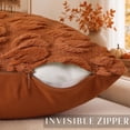 thumbnail image 2 of decorUhome Fall Throw Pillow Covers 18x18 Pack of 2, Soft Plush Faux Wool Couch Pillow Covers, Light Rust Pumpkin (Pillow Cover Only, No Inserts Included), 2 of 7