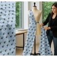 thumbnail image 5 of Soimoi Blue Cotton Voile Fabric Bear & Text Printed Craft Fabric by the Yard 42 Inch Wide, 5 of 7