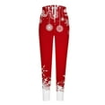 thumbnail image 4 of AOOCHASLIY Womens Christmas Pants Womens Fashion Casual Printed Tight Leggings High Waist Long Pants, 4 of 5