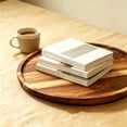 thumbnail image 6 of Wood Tray, Acacia Wooden Decorative Serving Tray for Coffee Table and Home Decor, Wooden Appetizer Charcuterie Board for Kitchen Countertop (9.8 inch), 6 of 7