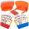 thumbnail image 1 of 4 Pcs Plastic Playing Card Holder 3 Layer Design Reusable Wrist Tabletop Family Fun Game Night Travel (red+blue:4pcs ), 1 of 11
